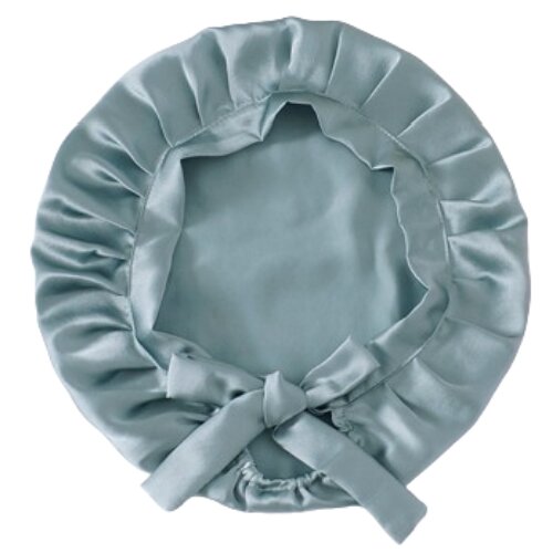 INF nastavljiva svilena spalna kapa za dolge lase, 100 % svila murve lightblue, (21276707) Cene