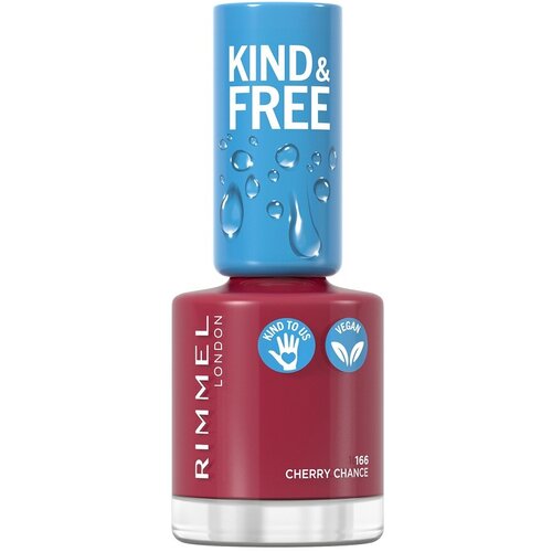 Rimmel London Kind &amp;amp; Free lak za nokte 8 ml nijansa 166 Cherry Chance Slike