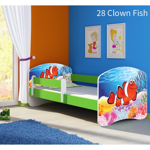  Dječji krevet ACMA s motivom, bočna zelena 160x80 cm 28 Clown Fish Cene