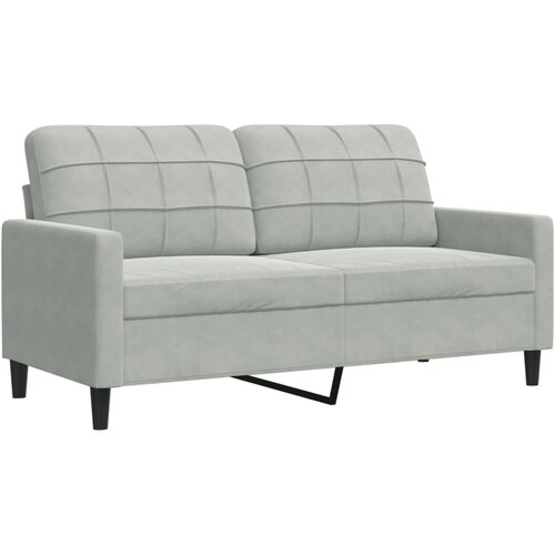 vidaXL Dvosed svetlo siv 140 cm žamet, (21256034) Cene