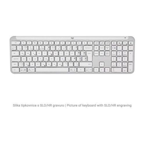 Logitech tipkovnica Signature Slim K950, bela, SLO gravura Slike