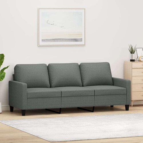VidaXL Trosjed od tkanine tamnosivi 180 cm Slike