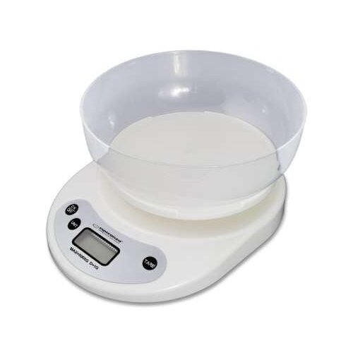 Esperanza EKS007 Kitchen scale with a bowl. White Electronic kitchen scale Slike