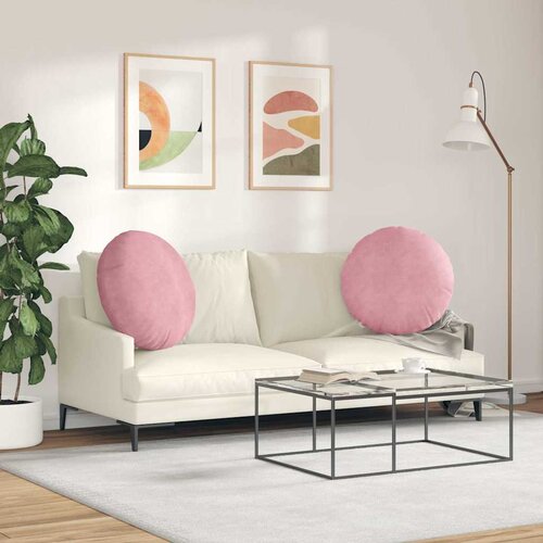  Jastučići za sjedenje 2 pcs Ružičasta &amp;Oslash;60 x 21 cm Bar&amp;scaron;un Slike