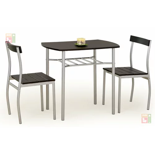 Halmar Jedilna miza Lance + 2 stola - wenge