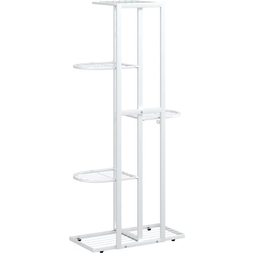 VidaXL Stalak za cvijeće s 5 razina 43 x 22 x 98 cm bijeli metalni Slike