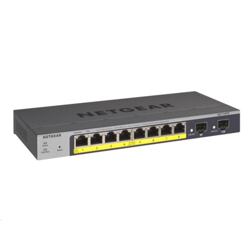 Netgear GS110TP Upravljano L2/L3/L4 Gigabit Ethernet (10/100/1000) Podpora za napajanje preko Etherneta (PoE) Siva Cene
