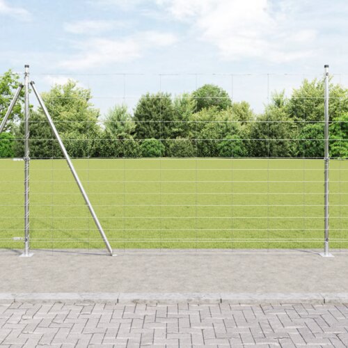 vidaXL Ograja za polja 1.5x50 m Galvanizirano jeklo Cene
