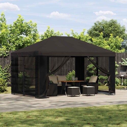 Gazebo 4 &times; 3 m Antracit Poliester i čelik 190 gsm Cijene