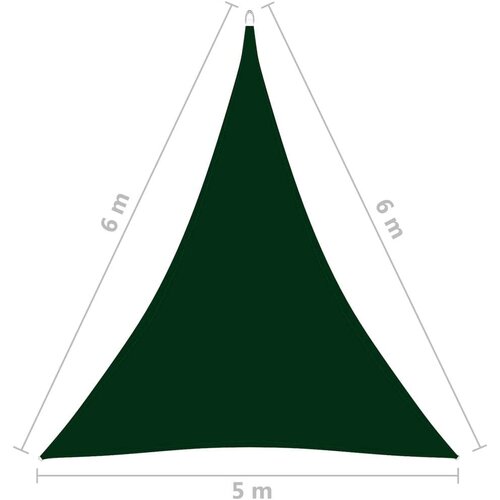  Jedro za za&amp;scaron;titu od sunca od tkanine trokutasto 5x6x6 m tamnozeleno - Tamnozelena 5 x 6 x 6 m 1 Slike