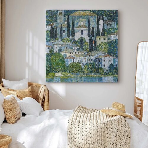  Slika - Gustav Klimt &amp;ndash; Church in Casson 80x80 Premium Print Slike