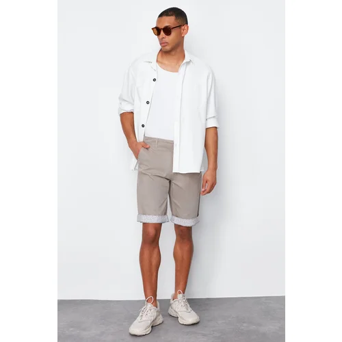 Trendyol Stone Colored Regular Double Paca Shorts