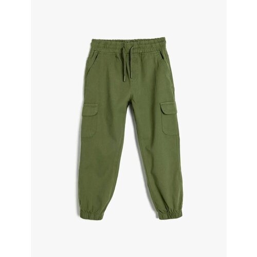 Koton Cargo Jogger Trousers Pocket Tie Waist Cotton Cene