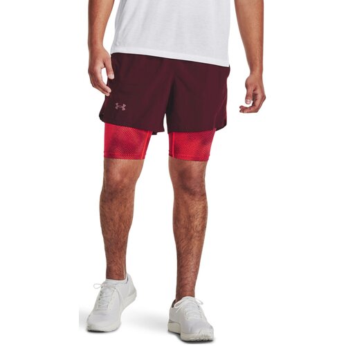 Under Armour Kratke hlače &amp;amp; Bermuda Launch 5&amp;#039;&amp;#039; 2-In-1 Rdeča Slike