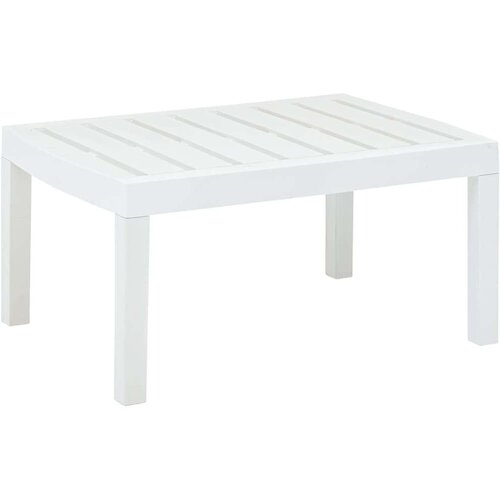 vidaXL Vrtna mizica bela 78x55x38 cm plastična Cene