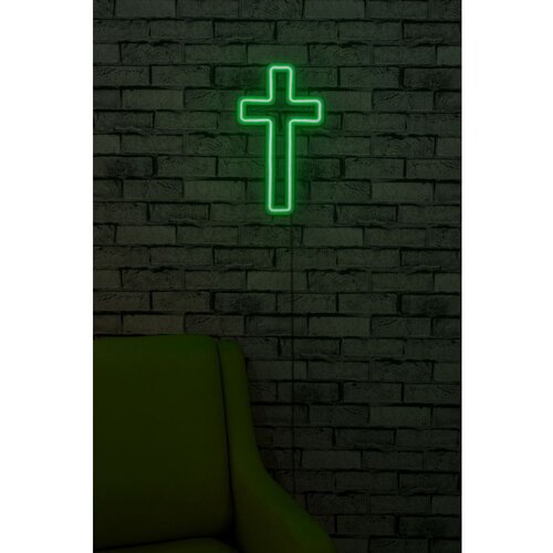 Wallity Dekorativna LED rasveta Cross Sign, 25x43x2cm, Zelena Cene