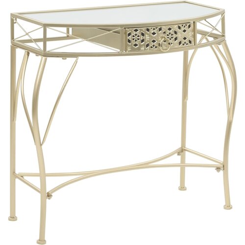  Bočni stolić u francuskom stilu metalni 82 x 39 x 76 cm zlatni Cijene