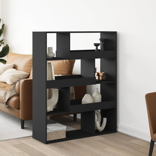 vidaXL Sobna pregrada crna 100 x 33 x 125,5 cm konstruirano drvo Cijene