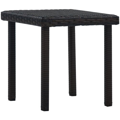VidaXL Vrtna čajna mizica rjava 40x40x40 cm poli ratan, (20580757) Slike