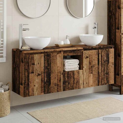  Set ormarića za kupaonicu 3 kom. Staro drvo 49,5 x 35 x 63 cm Cene