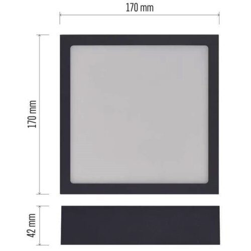  LED plafonsko svetlo LED/12,5W/230V 3000/3500/4000K 17x17 cm crna Slike