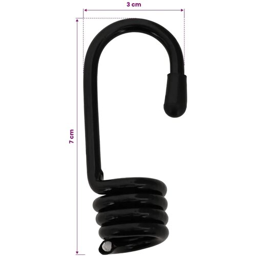  Bungee užadi s kukama 8 mm Crna i bijela PP i guma - Crno i bijelo 8 mm 10 m Cene