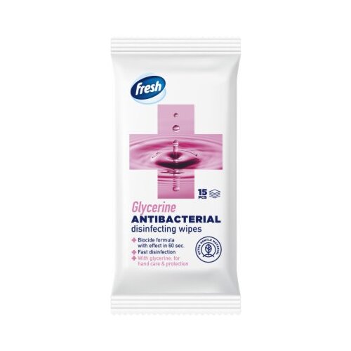 Fresh glycerine antibacterial vlažne maramice 15 komada Cene