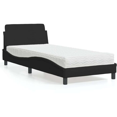 vidaXL Krevet s madracem crni 90x190 cm od tkanine Cene