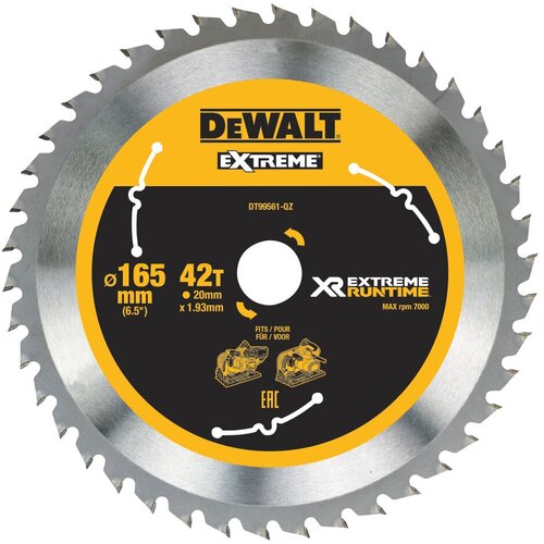 Dewalt LIST ZA POTOPNO ŽAGO 165MMX20MM 42T FLEXVOLT, (20374204) Slike