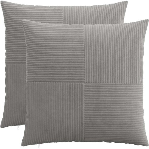  Presvlaka za jastuk 2 pcs ALMELO Svjetlosiva 65 x 65 cm Kord Cijene