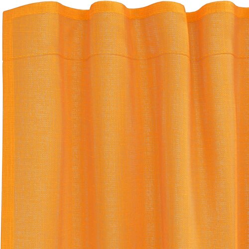 Voile zavjese s džepovima za &amp;scaron;ipke 2 kom. narančaste Narančasta 140 x 225 cm Slike