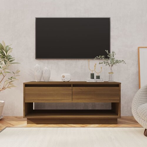 The Living Store TV omarica rjavi hrast 102x41x44 cm iverna plošča - TV Omarica, (21376747) Cene