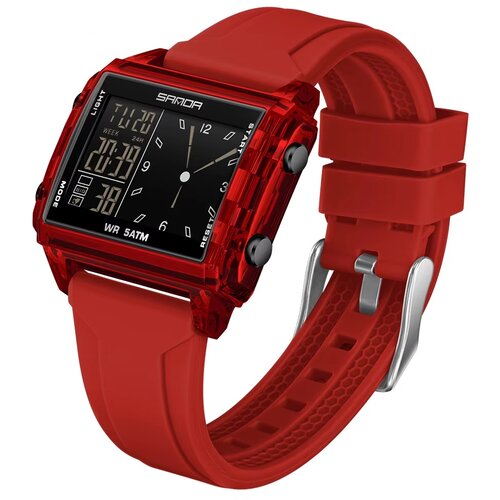 Sanda Digitalna ura FA-41866 - Rdeča Slike