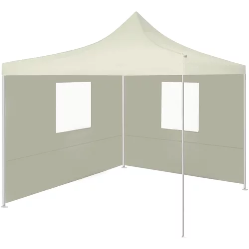 vidaXL profesionalen zložljiv vrtni šotor z 2 stranicama 2x2 m krem