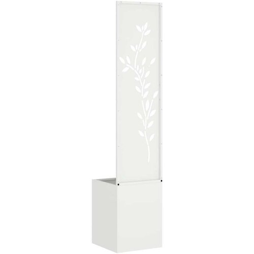 VidaXL Privatnost u vrtu Bijelo 32 x 140 cm Hladno valjana čelična Slike