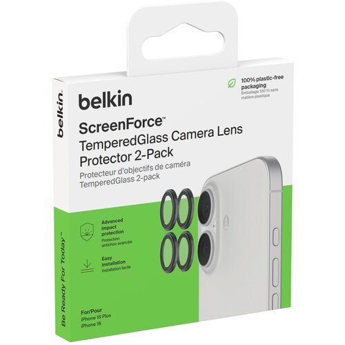 Belkin 1x2 Kameralinsenschutz TempGlass iPhone 16 /16 Plus Slike