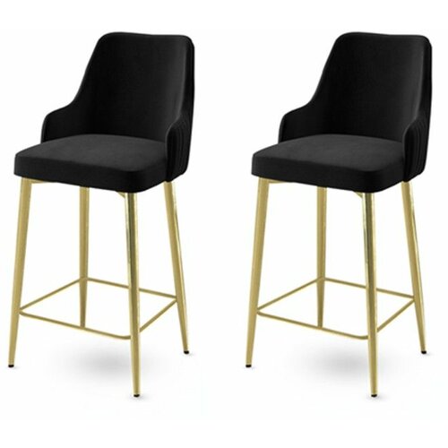 HANAH HOME enox - black, gold blackgold bar stool set (2 pieces) Slike