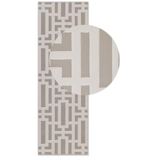 Elle Decoration Siv/kremno bel tekač 80x240 cm Perles Onyx – Cene