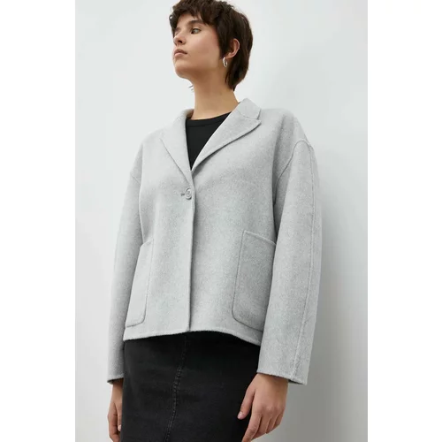 American Vintage Vunena jakna boja: siva, za prijelazno razdoblje, oversize
