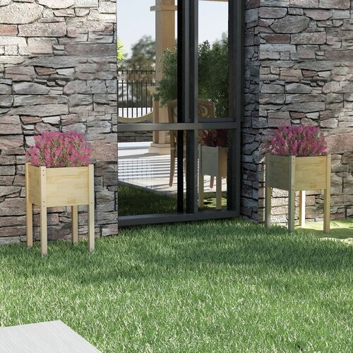vidaXL vrtne sadilice 2 kom 40 x 40 x 70 cm od masivne borovine Cijene