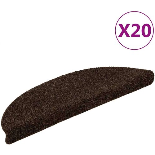 vidaXL Samoljepljivi otirači za stepenice 20 kom smeđe 56 x 17 x 3 cm Cijene