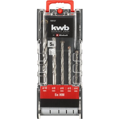 Einhell 3-delni set kofera sa po 5 burgija za drvo, metal i kamen, 3-8 mm za metal i 4-10 mm za drvo i kamen ( 49109157 ) Slike