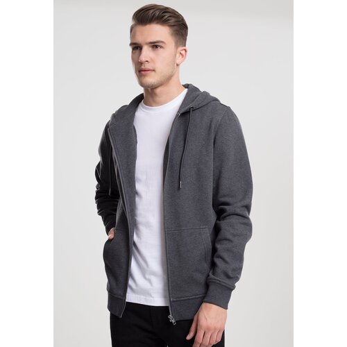 Urban Classics Basic Zipper Hoody Charcoal Cene