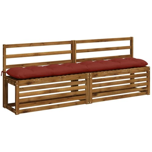  Jastučići za klupe VIANEN 2 kom. 100% poliester Crvena - Crvena 200 x 30 x 12 cm Slike