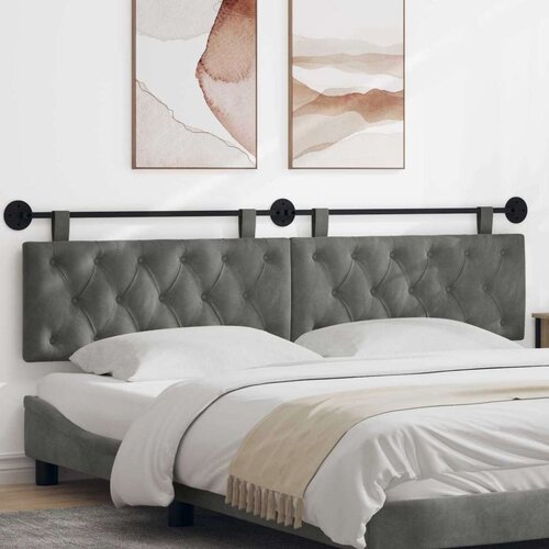  Držeće uzglavlje Zidne Tamno siva 210 x 55 x 7 cm Baršun - Tamno siva 200 cm bez LED Cene
