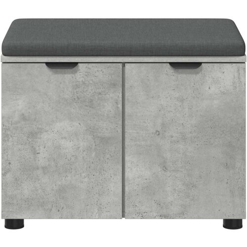  Klupa za hodnik s jastukom Betonski sivi 60 x 38 x 46 cm Slike