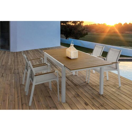 BIZZOTTO Aluminijasta vrtna miza 90x140 cm Elias &amp;ndash; Slike