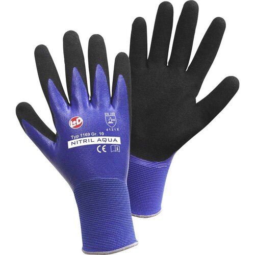 L+D Rokavice NITRIL AQUA, modre / črne barve, DE 12 parov, velikost 10 (XL) Cene