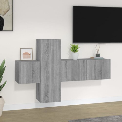 VidaXL 3-dijelni set tv ormarića boja hrasta sonome konstruirano drvo Slike