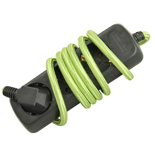 Unitec produžni kabel s utičnicama (3-struko, Crno-zelene boje, Dužina kabela: 1,4 m)